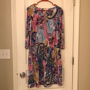 Very cute colorful tunic paisley dress with mid sleeves never worn🌸
